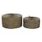 Set of 2" Bronze Metal Vintage Decorative Jar, 6", 7.25"